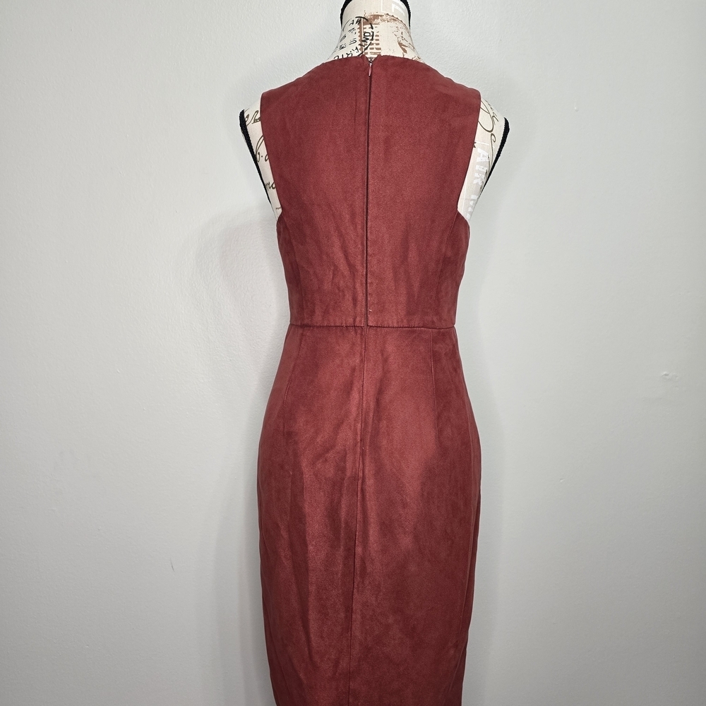Forever 21 Burgundy Midi Dress with Button Detail - Picture 2 of 3